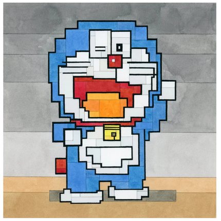 Doraemon Archival Print by Adam Lister