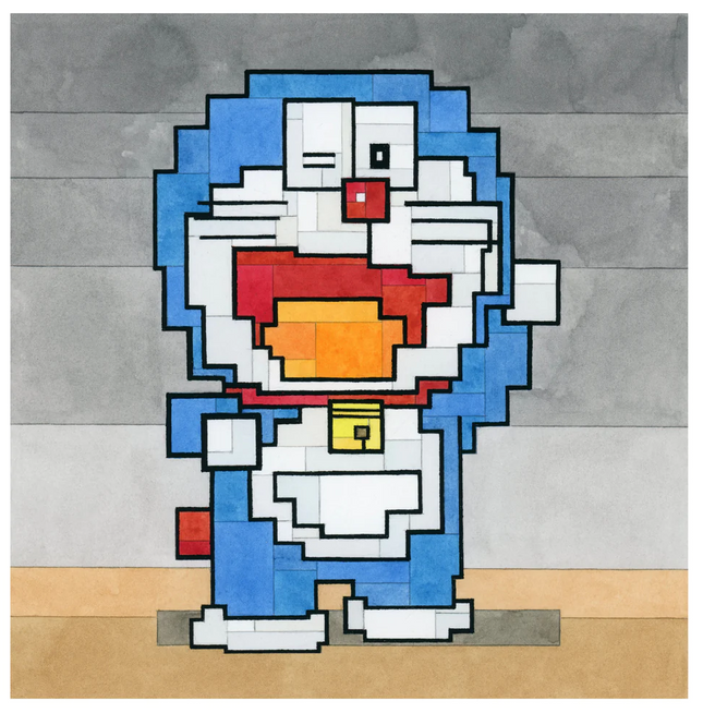 Doraemon Archival Print by Adam Lister