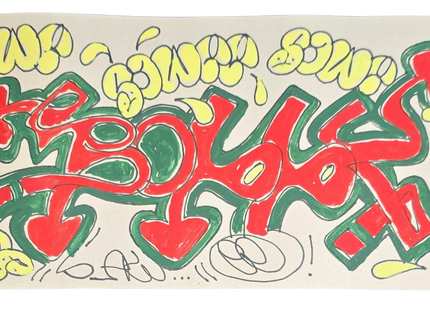 Drippy Throw Ups Original Marker Painting by MartÍ Sawe