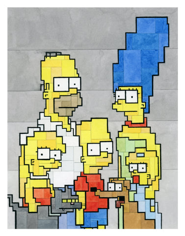 Family Portrait Simpsons Archival Print by Adam Lister