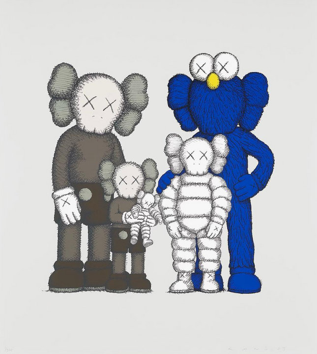 Family Silkscreen Print by Kaws- Brian Donnelly