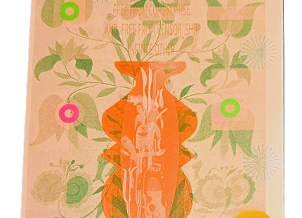 Flower Vase HPM Risograph Print by MCXT- Monica Canilao x Xara Thustra