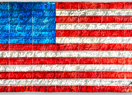 Fortunate Flag Metallic Giclee Print by Risk Rock