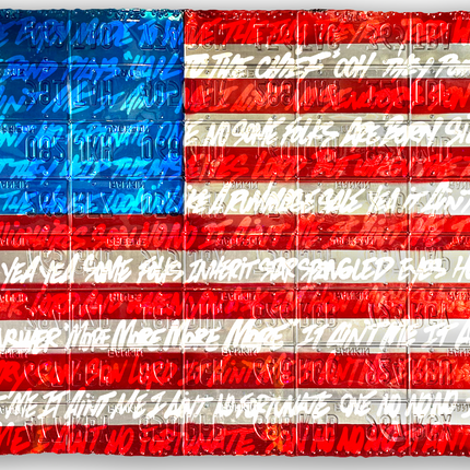 Fortunate Flag Metallic Giclee Print by Risk Rock