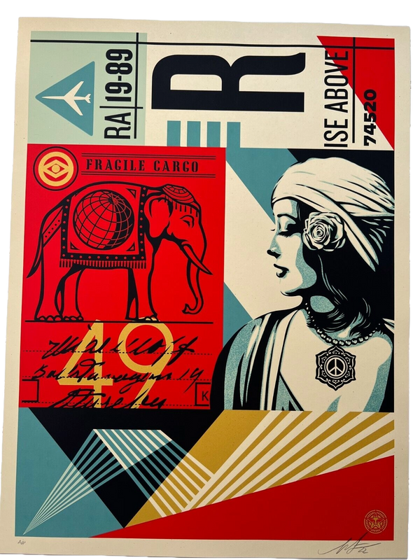 Fragile Cargo AP Silkscreen Print by Shepard Fairey- OBEY