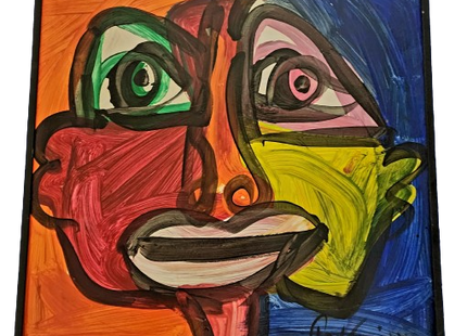 Friend Face 84 Original Oil Painting by Peter Keil