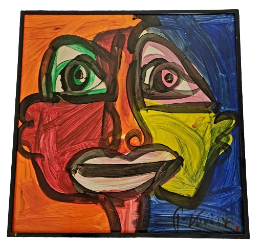 Friend Face 84 Original Oil Painting by Peter Keil