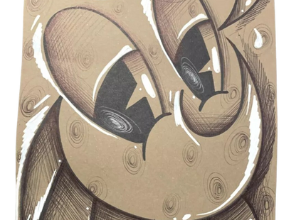 Hungry Eyes Original Pen Pencil Paint Drawing by Atomik