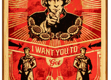 Consigue un trabajo HPM Silkscreen Stencil sobre madera por Shepard Fairey- OBEY