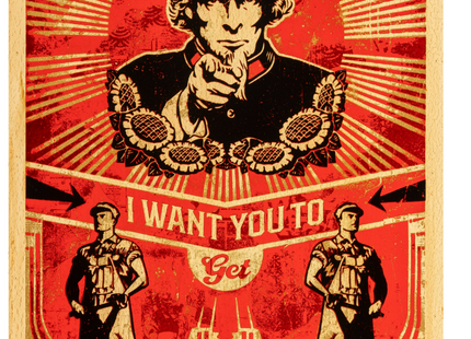 Consigue un trabajo HPM Silkscreen Stencil sobre madera por Shepard Fairey- OBEY