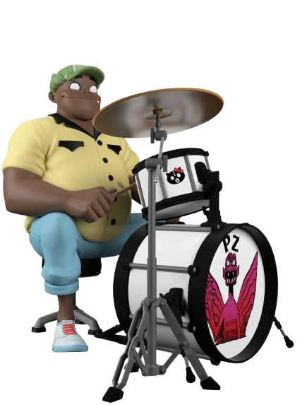 Gorillaz Russel Song Machine 9 Music Figure Art Toy by SuperPlastic