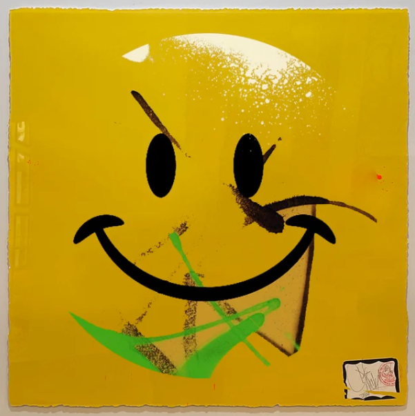 Graffiti Happy V30 Hand Embellished HPM Giclee Print by OG Slick