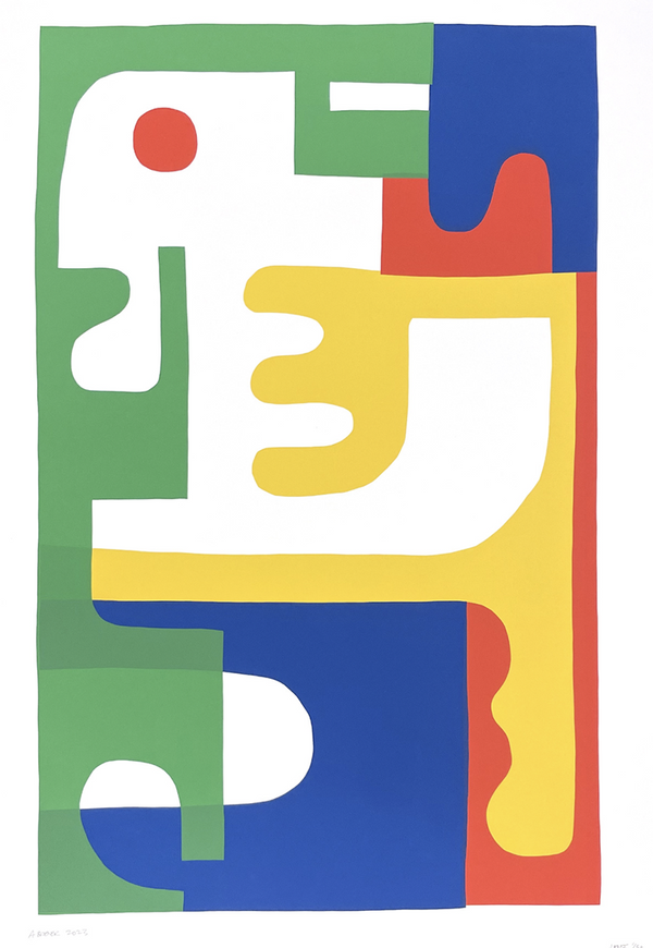 Green/Blue/Red/Yellow 10 Year Silkscreen Print by Hense- Alex Brewer