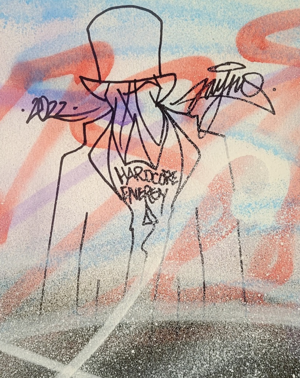 Hardcore Energy Original Spray Paint Marker Painting by Optimo NYC