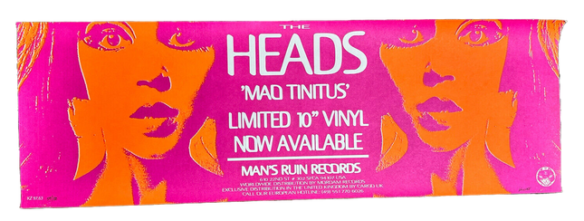 Heads Mao Tinitus 10" Vinyl Album Release Silkscreen Print by Frank Kozik