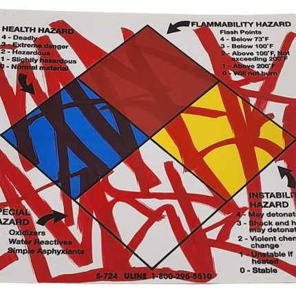 Health Hazards Slap-Up Label Sticker Original Tag Art by Saber Red 1