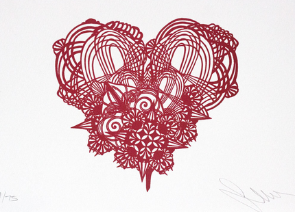 Heart #063 Letterpress Print by Swoon- Caledonia Curry