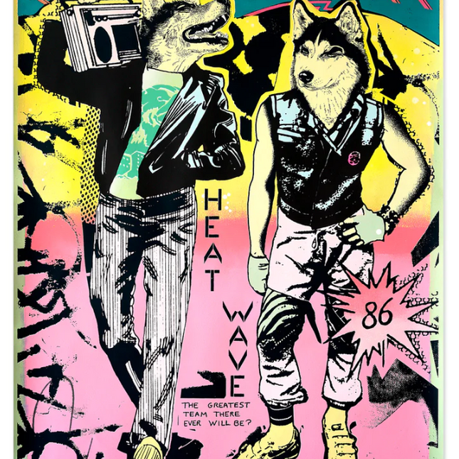 Heat Wave Lemonade HPM Stencil Spray Paint Silkscreen by Faile