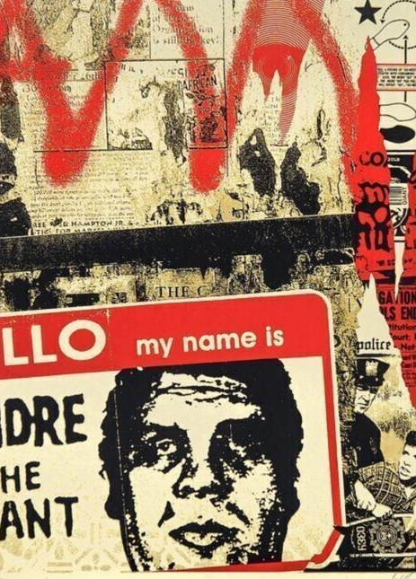 Hello My Name Is AP Silkscreen Print by Shepard Fairey- OBEY