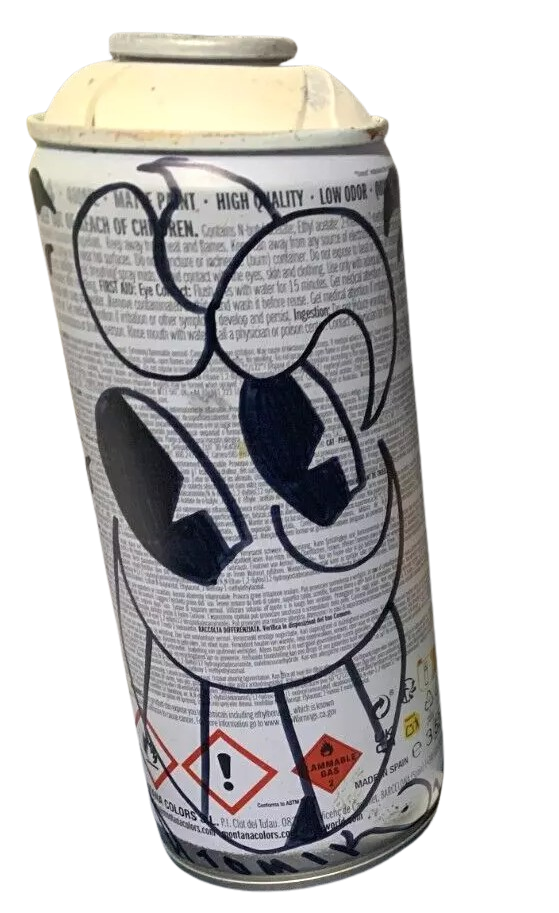 Hello There Orange Original Spray Paint Art Can by Atomik