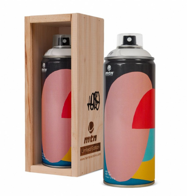 Hense Matte White Spray Paint Can Artwork by Montana MTN