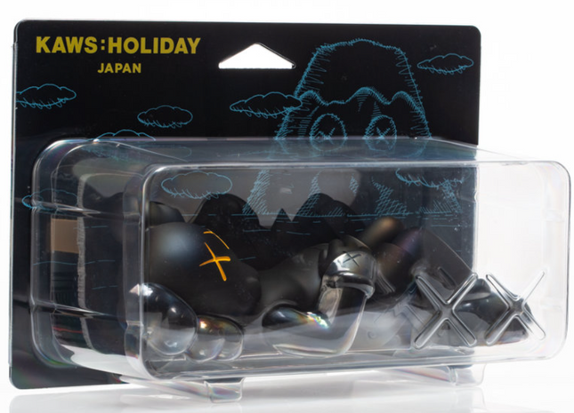 Holiday Japan- Black Fine Art Toy by Kaws- Brian Donnelly