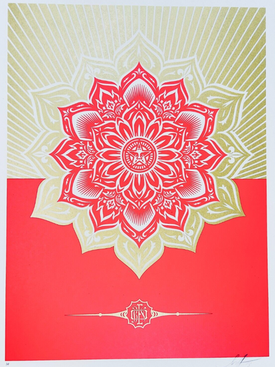 Holiday Mandala Gift 2013 AP Silkscreen Print by Shepard Fairey- OBEY