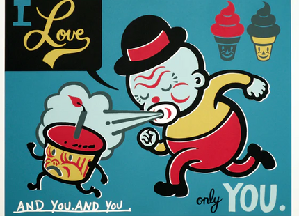 I Love Only You Silkscreen Print by Gary Taxali