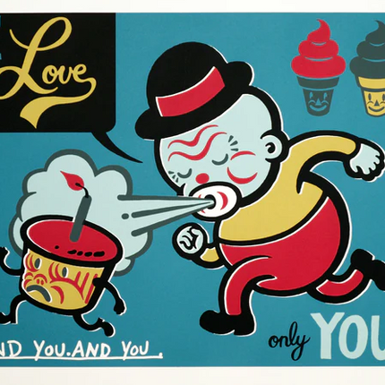 I Love Only You Silkscreen Print by Gary Taxali