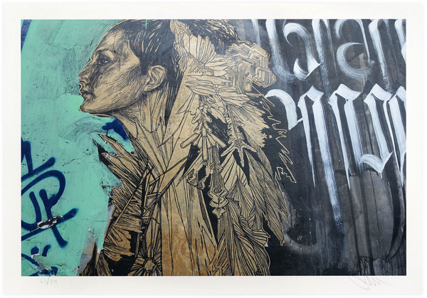 Impresión giclée de la Reina de Hielo de Yogyakarta, Indonesia, por Swoon-Caledonia Curry