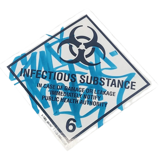 Infectious Substance Slap-Up Label Sticker Original Tag Art by Saber ...
