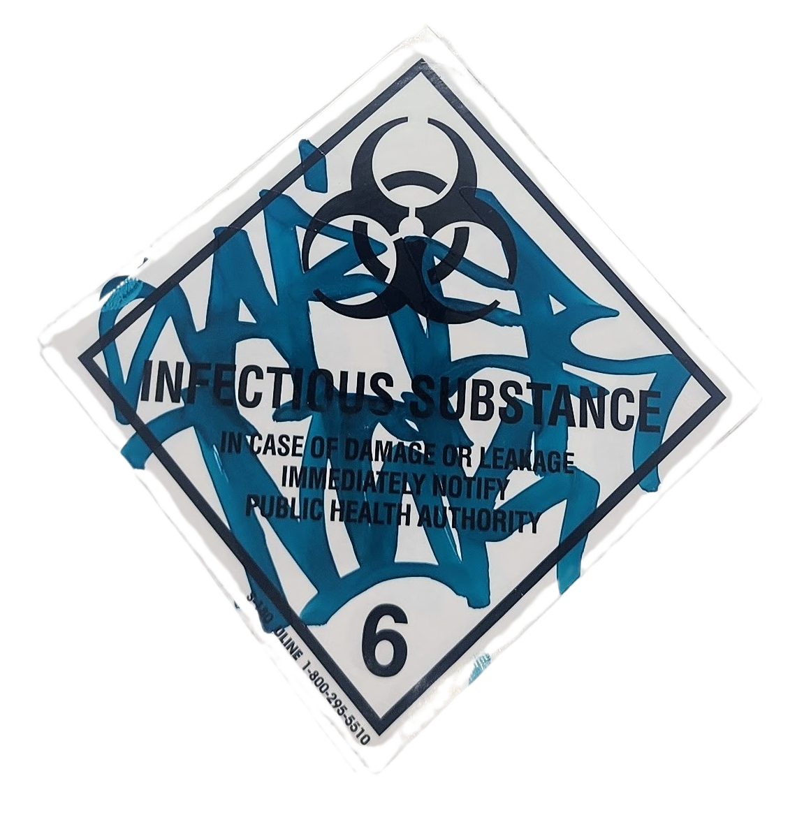 Infectious Substance Slap-Up Label Sticker Original Tag Art by Saber ...