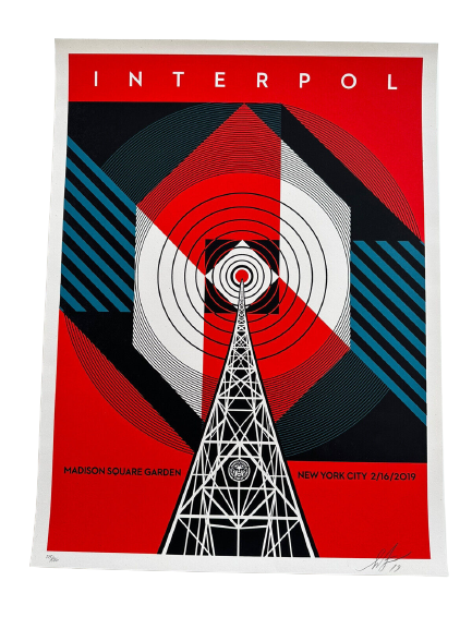 Interpol NYC Calling Silkscreen Print by Shepard Fairey- OBEY