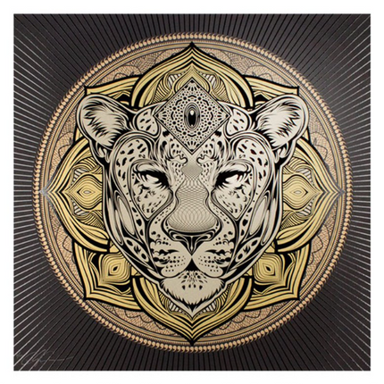 Jaguar Mandala AP Serigraph Print by Chris Saunders