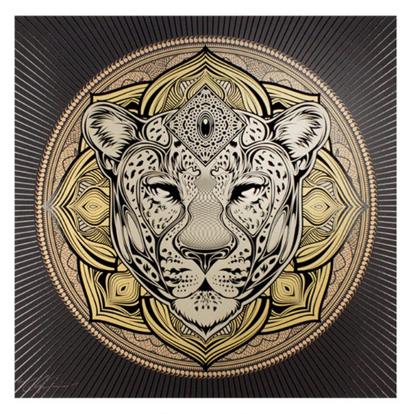 Jaguar Mandala AP Serigraph Print by Chris Saunders