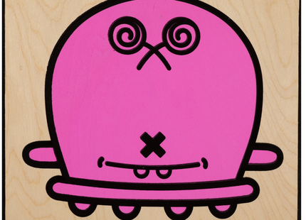 Jelly Monster Pink Unique Original Silkscreen Print by Buff Monster