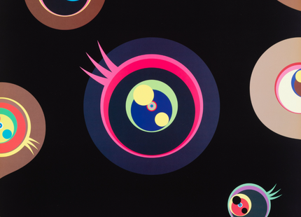 Jellyfish Eyes Black 1 Lithograph Print by Takashi Murakami TM/KK