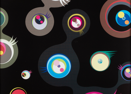 Jellyfish Eyes Black 2 Lithograph Print by Takashi Murakami TM/KK