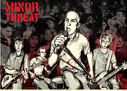 Just A Minor Threat Silkscreen Print by Glen E Friedman x Shepard Fairey- OBEY