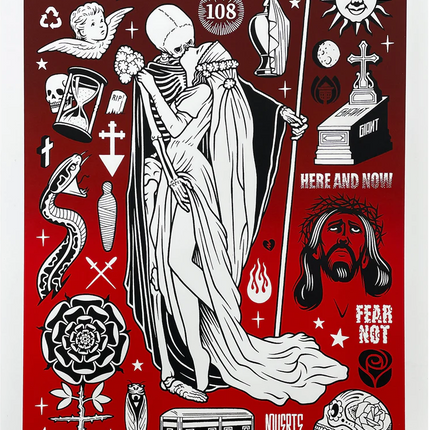 Kiss of Death Silkscreen Print by Mike Giant