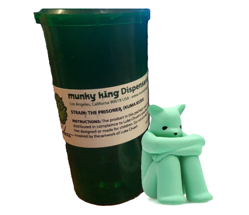Kuma Kush The Prisoner Cannabis Drug Bear Art Toy by Luke Chueh