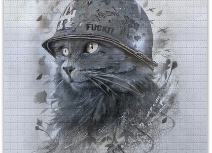 LA Cat Trooper Blotter Paper Archival Print by Brian Viveros