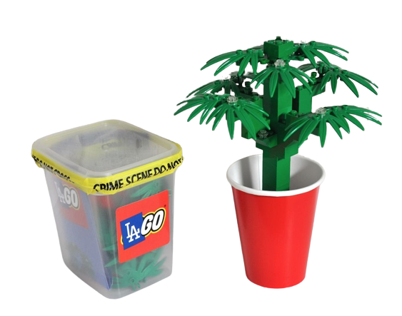LAGO Clone Kit Marijuana Cannabis Lego Art Sculpture Object by Pat Riot