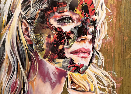 La Cage Et 'Acte De Foi Brass Silkscreen Print by Sandra Chevrier