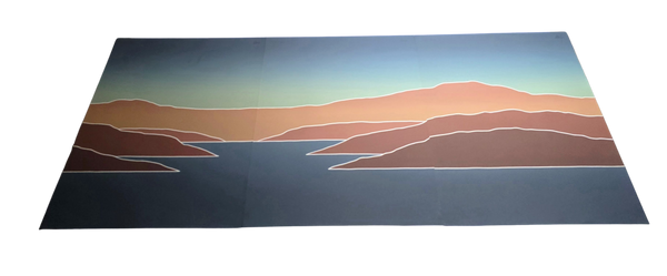 Triptyque Laguna Santa Cruz, estampe collagraphique de Peter Keefer