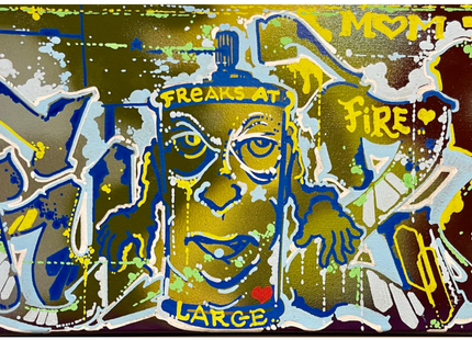 Large Fuzz #10 Original Spray Paint Painting by Fuzz One- Vincent Fedorchak