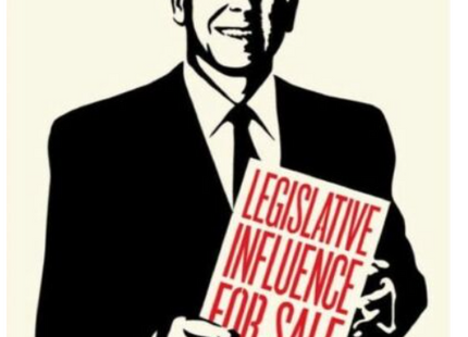 Legislative Influence For Sale AP Silkscreen Print by Shepard Fairey- OBEY