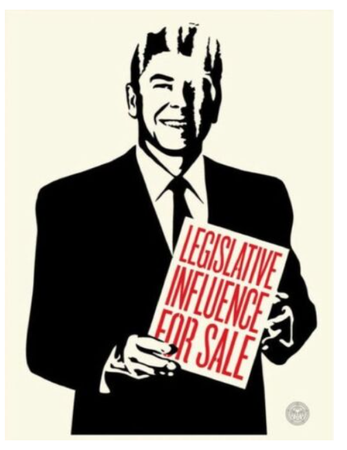 Influence législative à vendre Sérigraphie AP par Shepard Fairey - OBEY