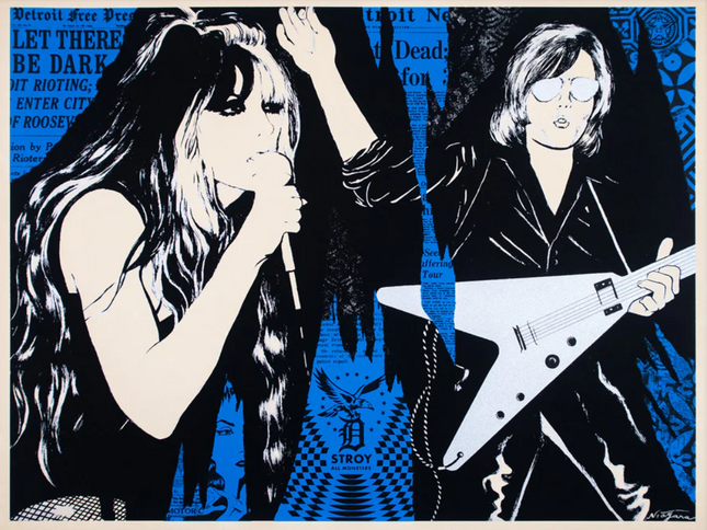 Let There Be Dark Blue PP Print by Shepard Fairey- OBEY x Niagara