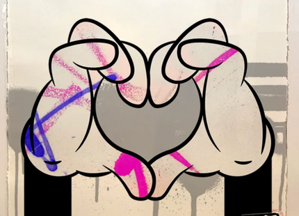 Love Graffiti X30 Hand Embellished HPM Giclee Print by OG Slick